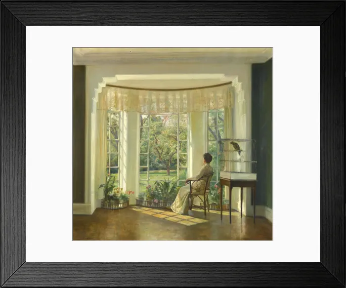 Framed Print : Reflections. Artist: Holsoe, Carl (1863-1935) Framed Print : Reflections. Artist: Holsoe, Carl (1863-1935)
