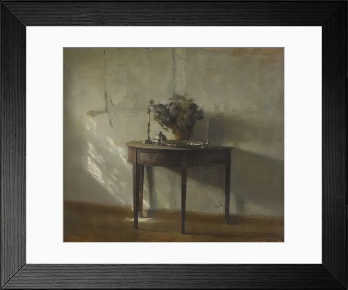 Framed Print : A sunlit interior. Artist: Holsoe, Carl (1863-1935) Framed Print : A sunlit interior. Artist: Holsoe, Carl (1863-1935)