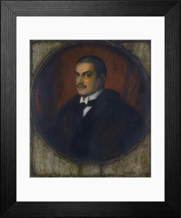 Framed Print : Self-portrait, 1915. Artist: Stuck, Franz, Ritter von (1863-1928) Framed Print : Self-portrait, 1915. Artist: Stuck, Franz, Ritter von (1863-1928)