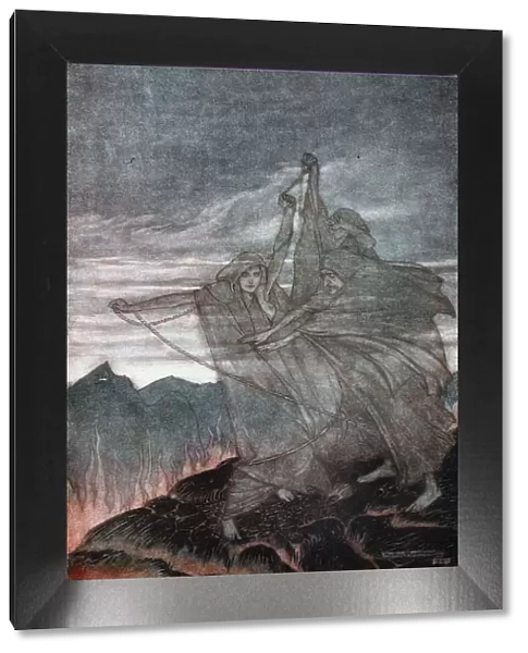 The Norns Vanish. Illustration for Siegfried and The Twilight of the Gods by Richard Wagner, 1910. Artist: Rackham, Arthur (1867-1939)