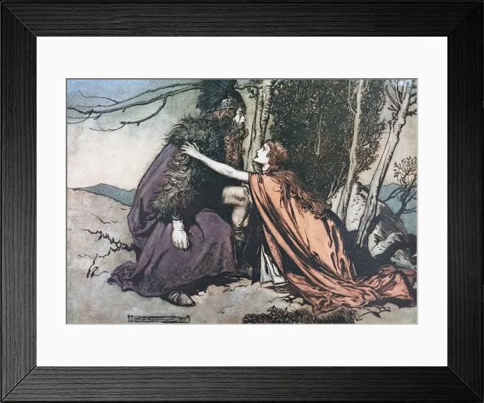 Framed Print : Father! Father! Tell me what ails thee? Illustration for The Rhinegold and The Valkyrie by Richard Artist: Rackham, Arthur (1867-1939) Framed Print : Father! Father! Tell me what ails thee? Illustration for The Rhinegold and The Valkyrie by Richard Artist: Rackham, Arthur (1867-1939)