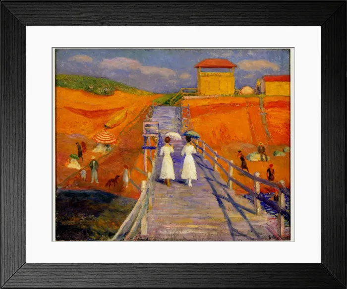 Framed Print : Cape Cod Pier, 1908. Artist: Glackens, William James (1870-1938)
