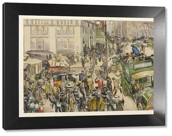 Christmas Shoppers, Madison Square, 1912. Artist: Glackens, William James (1870-1938)