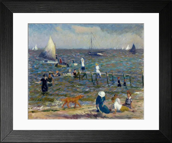 Framed Print : The Little Pier, 1914. Artist: Glackens, William James (1870-1938) Framed Print : The Little Pier, 1914. Artist: Glackens, William James (1870-1938)