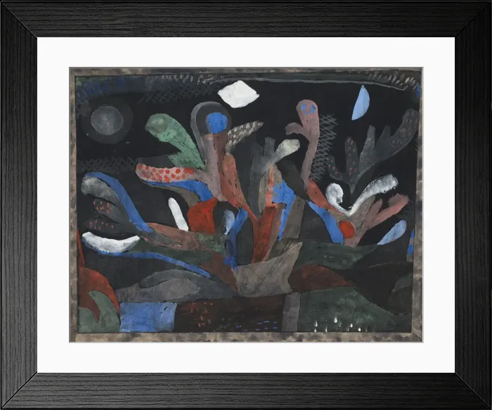 Framed Print : Picture of a garden in dark colours (Dunkelbuntes Gartenbild), 1923. Artist: Klee, Paul (1879-1940) Framed Print : Picture of a garden in dark colours (Dunkelbuntes Gartenbild), 1923. Artist: Klee, Paul (1879-1940)