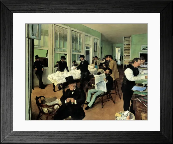 Framed Print : A Cotton Office in New Orleans (Le Bureau de coton a La Nouvelle-Orleans), 1873. Artist: Degas, Edgar (1834-1917) Framed Print : A Cotton Office in New Orleans (Le Bureau de coton a La Nouvelle-Orleans), 1873. Artist: Degas, Edgar (1834-1917)