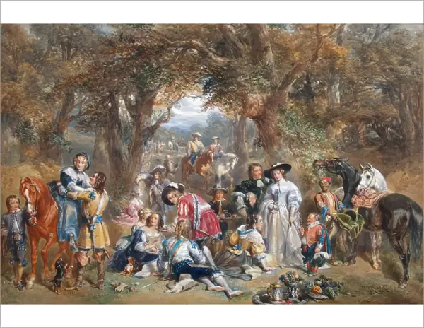 Fete champetre in the time of Charles II, 1852. Artist: Tayler, John Frederick (1802-1889)