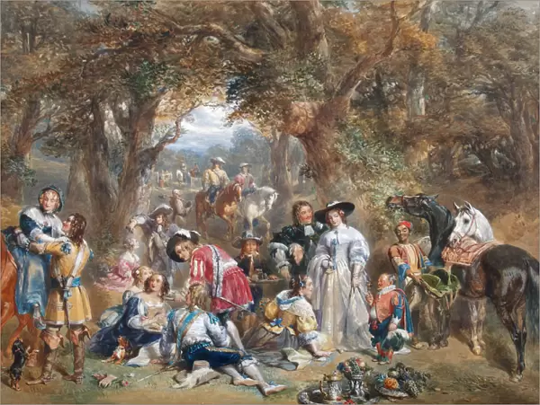 Fete champetre in the time of Charles II, 1852. Artist: Tayler, John Frederick (1802-1889)