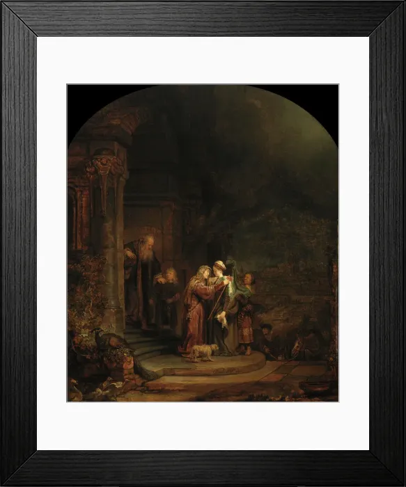 Framed Print : The Visitation, 1640. Artist: Rembrandt van Rhijn (1606-1669)