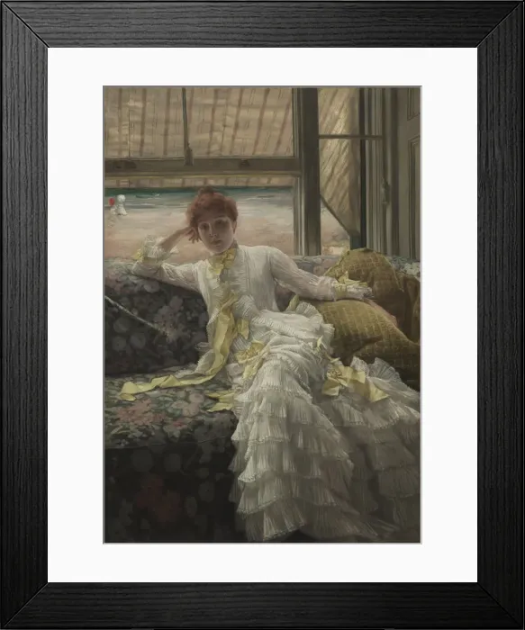 Framed Print : Bord de mer (Seaside), 1878. Artist: Tissot, James Jacques Joseph (1836-1902)