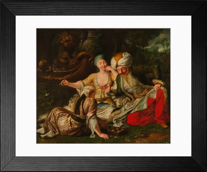 Framed Print : The Mangala Game, First half of the 18th cent Artist: Mock, Jan (Johann) Samuel (c. 1687-1737) Framed Print : The Mangala Game, First half of the 18th cent Artist: Mock, Jan (Johann) Samuel (c. 1687-1737)
