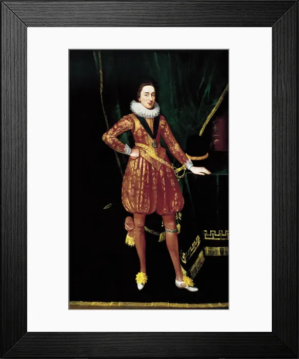 Framed Print : Charles I as prince of Wales, c. 1617. Artist: Somer, Paul van (c. 1576-1621) Framed Print : Charles I as prince of Wales, c. 1617. Artist: Somer, Paul van (c. 1576-1621)