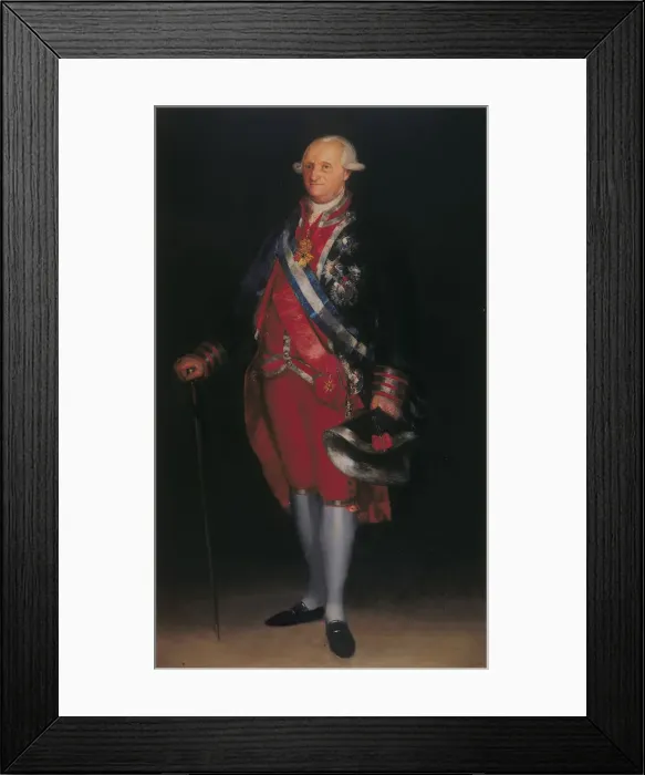 Framed Print : Charles IV in the Uniform of Colonel of the Guardias de Corps, 1800. Artist: Goya, Francisco, de (1746-1828) Framed Print : Charles IV in the Uniform of Colonel of the Guardias de Corps, 1800. Artist: Goya, Francisco, de (1746-1828)