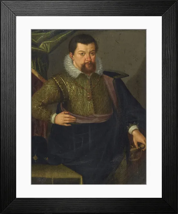 Framed Print : Portrait of John George I (1585-1656), Elector of Saxony, 1611. Artist: Anonymous Framed Print : Portrait of John George I (1585-1656), Elector of Saxony, 1611. Artist: Anonymous