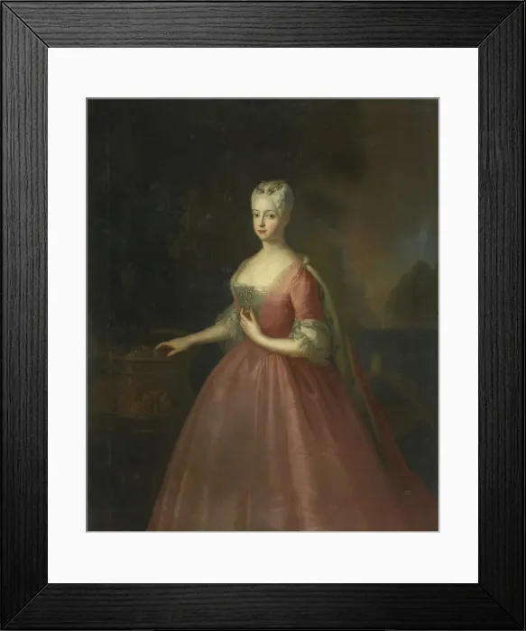 Framed Print : Portrait of Princess Friederike Luise of Prussia (1714-1784), Margravine of Brandenburg-Ansbach. Artist: Pesne, Antoine, School (1683-1757) Framed Print : Portrait of Princess Friederike Luise of Prussia (1714-1784), Margravine of Brandenburg-Ansbach. Artist: Pesne, Antoine, School (1683-1757)