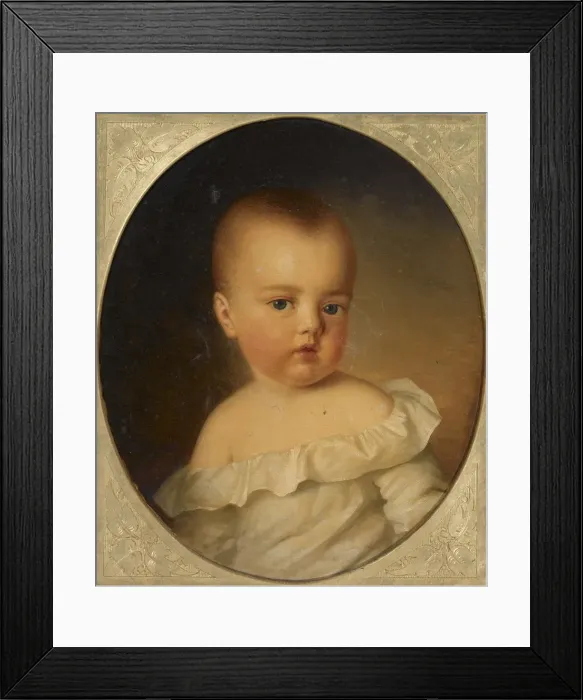 Framed Print : Portrait of Maria Theresa of Austria-Este (1849-1919) as child, 1850. Artist: Einsle, Anton (1801-1871) Framed Print : Portrait of Maria Theresa of Austria-Este (1849-1919) as child, 1850. Artist: Einsle, Anton (1801-1871)