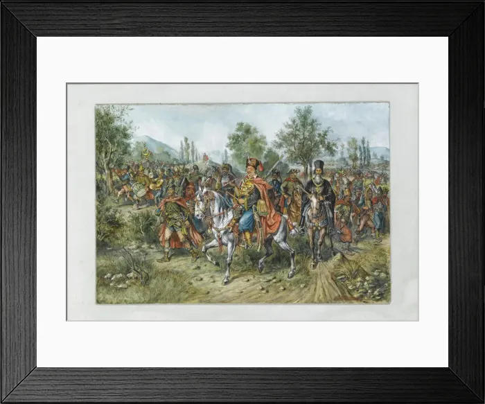 Framed Print : Franz Freiherr von der Trenck and his regiment, 1903. Artist: Gaul, Franz (1837-1906) Framed Print : Franz Freiherr von der Trenck and his regiment, 1903. Artist: Gaul, Franz (1837-1906)
