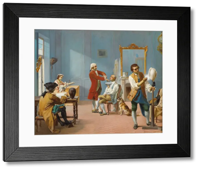 Framed Print : In the morning (La toilette), 1861. Artist: Maillot, Theodore-Nicolas-Pierre (1826-1888) Framed Print : In the morning (La toilette), 1861. Artist: Maillot, Theodore-Nicolas-Pierre (1826-1888)