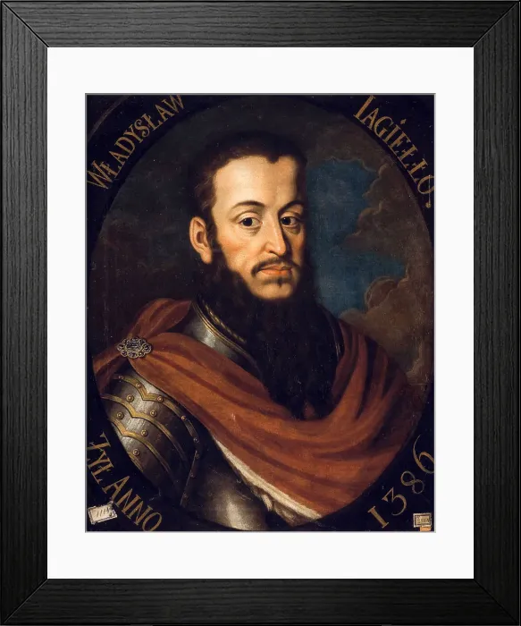 Framed Print : Portrait of King Wladyslaw II. Jagiello, 1790. Artist: Bacciarelli, Marcello (1731-1818) Framed Print : Portrait of King Wladyslaw II. Jagiello, 1790. Artist: Bacciarelli, Marcello (1731-1818)