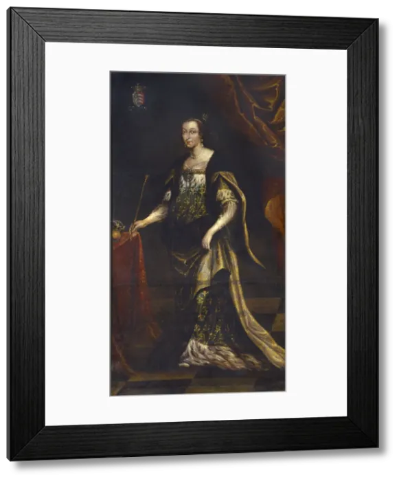 Framed Print : Queen Jadwiga of Poland, ca 1676. Artist: Trycjusz (Tricius or Tretko), Jan (ca 1620-1692) Framed Print : Queen Jadwiga of Poland, ca 1676. Artist: Trycjusz (Tricius or Tretko), Jan (ca 1620-1692)