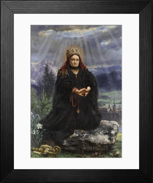 Framed Print : Saint Kinga of Poland, 1892. Artist: Matejko, Jan Alojzy (1838-1893) Framed Print : Saint Kinga of Poland, 1892. Artist: Matejko, Jan Alojzy (1838-1893)