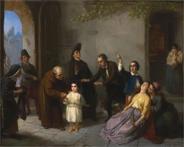 The Kidnapping of Edgardo Mortara, 1862. Artist: Oppenheim, Moritz Daniel (1800-1882)
