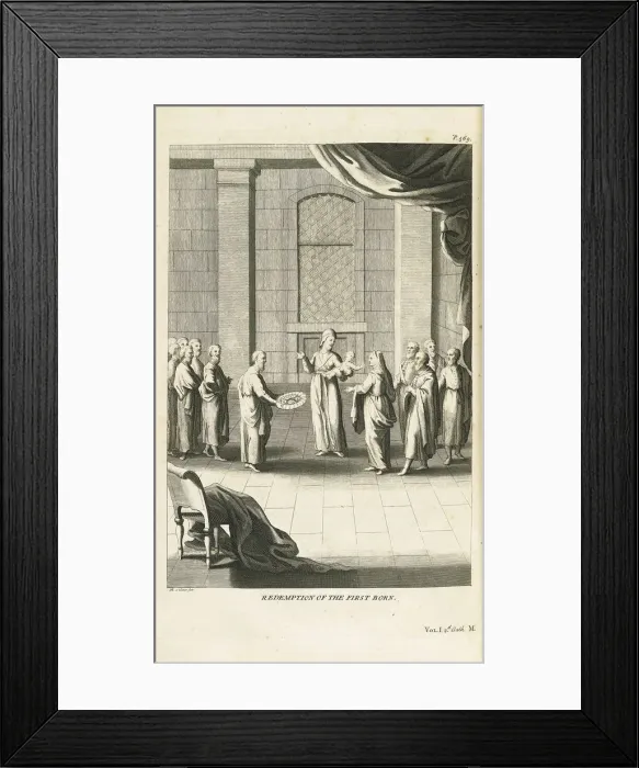 Framed Print : Redemption of the Firstborn Son, 1735-1739. Artist: Picart, Bernard (1673?1733) Framed Print : Redemption of the Firstborn Son, 1735-1739. Artist: Picart, Bernard (1673?1733)