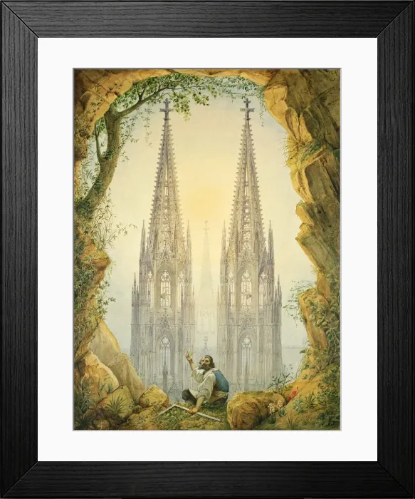 Framed Print : Vision of the Completed Spires of the Cologne Cathedral, 1861. Artist: Statz, Vincenz (1819-1898) Framed Print : Vision of the Completed Spires of the Cologne Cathedral, 1861. Artist: Statz, Vincenz (1819-1898)