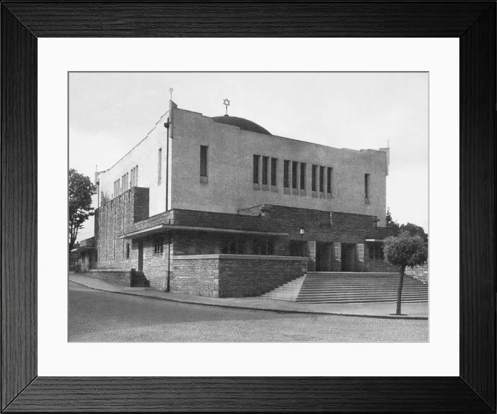 Framed Print : The newly built of Neolog synagogue in Zilina (Slovakia), designed by Peter Behrens in 1928. Artist: Anonymous Framed Print : The newly built of Neolog synagogue in Zilina (Slovakia), designed by Peter Behrens in 1928. Artist: Anonymous