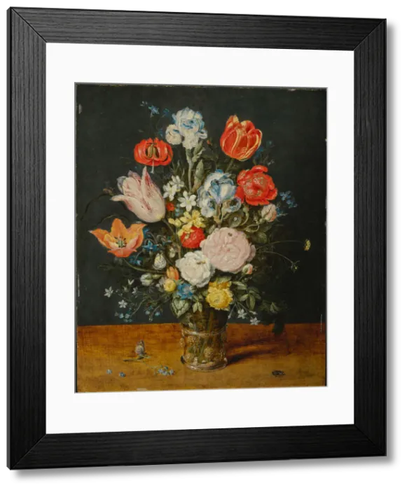 Framed Print : Flowers in a Glass Beaker, after 1608. Artist: Brueghel, Jan, the Elder (1568-1625) Framed Print : Flowers in a Glass Beaker, after 1608. Artist: Brueghel, Jan, the Elder (1568-1625)