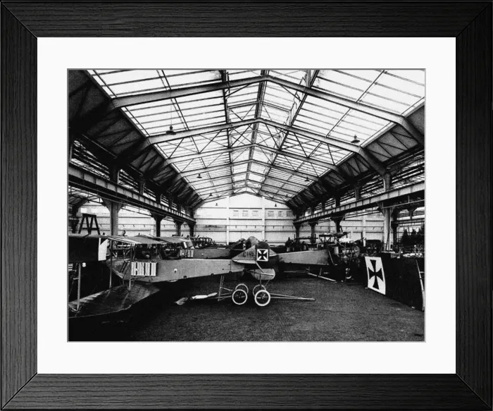 Framed Print : Building for the aeronautical section of AEG, Hennigsdorf near Berlin. Artist: Anonymous