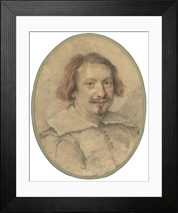 Framed Print : Portrait of Ottaviano Castelli. Artist: Bernini, Gianlorenzo (1598-1680)