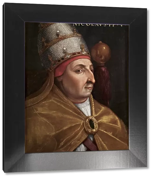 Portrait of Pope Nicholas V (Giovio Series), 1568. Artist: Dell Altissimo, Cristofano (1525-1605)