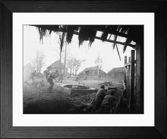 Framed Print : The Soviet army counter-attacks. Late October, 1941. Tarutino, Kaluga region. Artist: Anonymous Framed Print : The Soviet army counter-attacks. Late October, 1941. Tarutino, Kaluga region. Artist: Anonymous