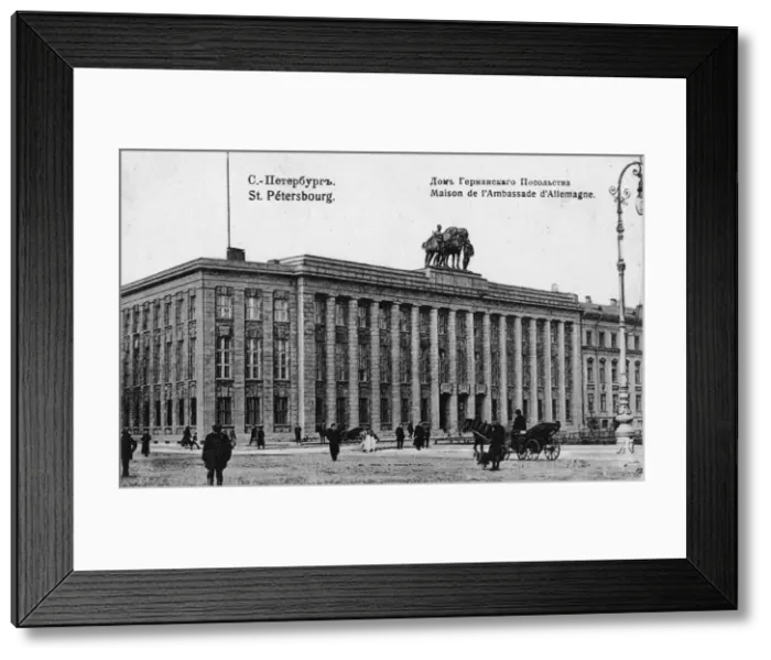 Framed Print : The German Embassy in Petersburg. Artist: Anonymous