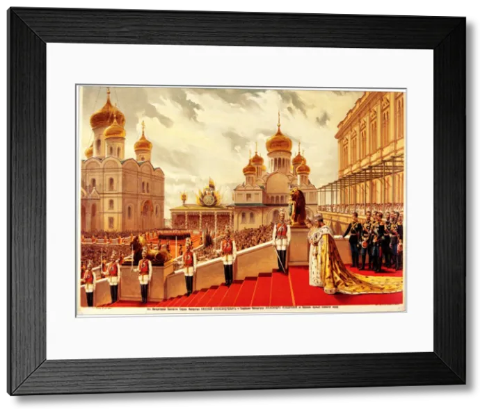Framed Print : The Coronation Ceremony of Nicholas II. On the Red Porch, 1896. Artist: Anonymous Framed Print : The Coronation Ceremony of Nicholas II. On the Red Porch, 1896. Artist: Anonymous