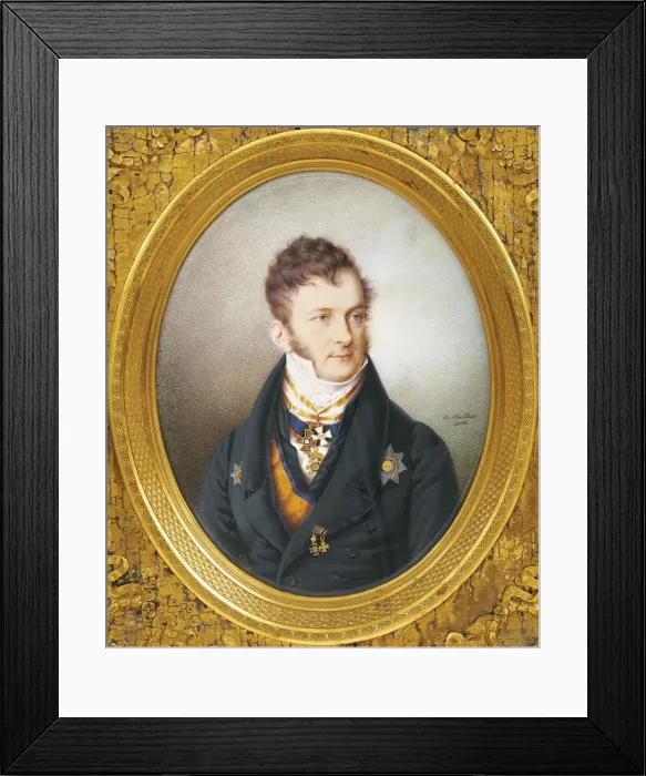 Framed Print : Portrait of Count Ludwig Lebzeltern (1774-1854), 1822. Artist: Anonymous Framed Print : Portrait of Count Ludwig Lebzeltern (1774-1854), 1822. Artist: Anonymous