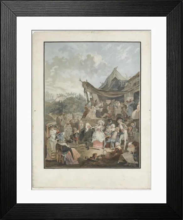 Framed Print : Le Menuet de la mariee (The Brides Minuet), 1786. Artist: Debucourt, Philibert-Louis (1755-1832) Framed Print : Le Menuet de la mariee (The Brides Minuet), 1786. Artist: Debucourt, Philibert-Louis (1755-1832)