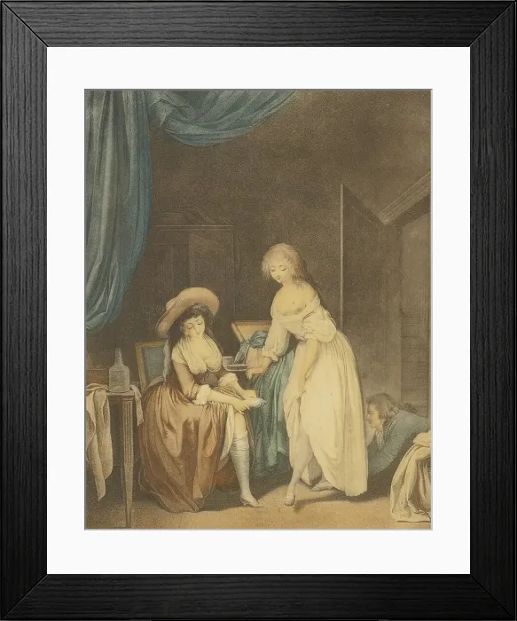 Framed Print : La comparaison. Artist: Janinet, Jean-Francois (1752-1814) Framed Print : La comparaison. Artist: Janinet, Jean-Francois (1752-1814)