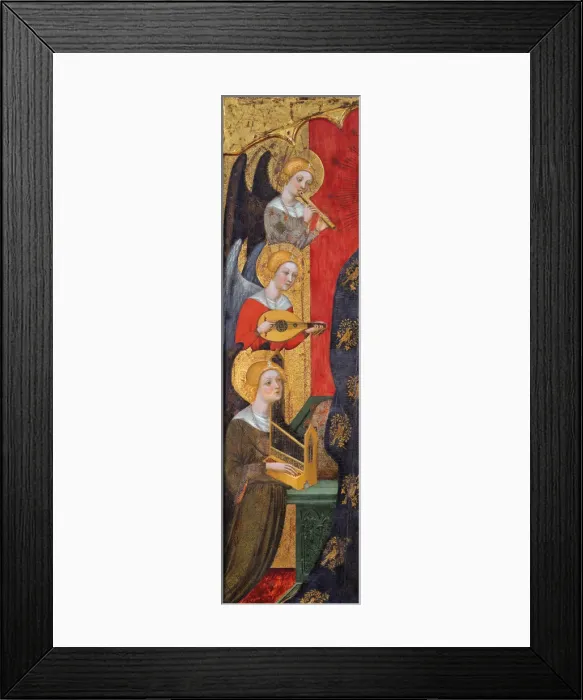 Framed Print : Madonna with Angels Playing Music (Detail), ca 1380. Artist: Serra, Pere (active ca 1357-1406) Framed Print : Madonna with Angels Playing Music (Detail), ca 1380. Artist: Serra, Pere (active ca 1357-1406)