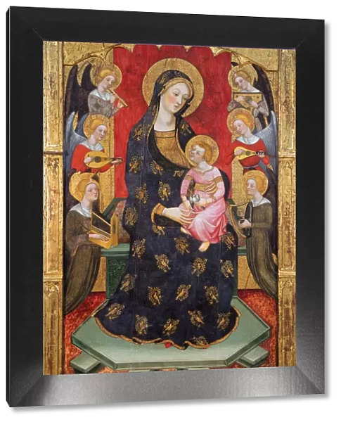 Madonna with Angels Playing Music, ca 1380. Artist: Serra, Pere (active ca 1357-1406)