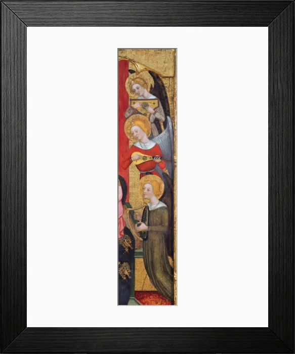 Framed Print : Madonna with Angels Playing Music (Detail), ca 1380. Artist: Serra, Pere (active ca 1357-1406) Framed Print : Madonna with Angels Playing Music (Detail), ca 1380. Artist: Serra, Pere (active ca 1357-1406)