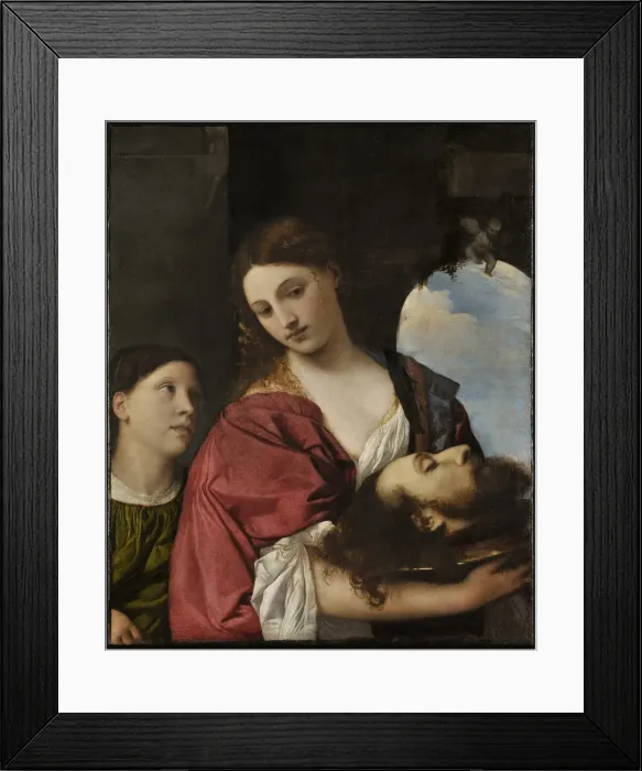 Framed Print : Salome with the Head of John the Baptist. Artist: Titian (1488-1576) Framed Print : Salome with the Head of John the Baptist. Artist: Titian (1488-1576)