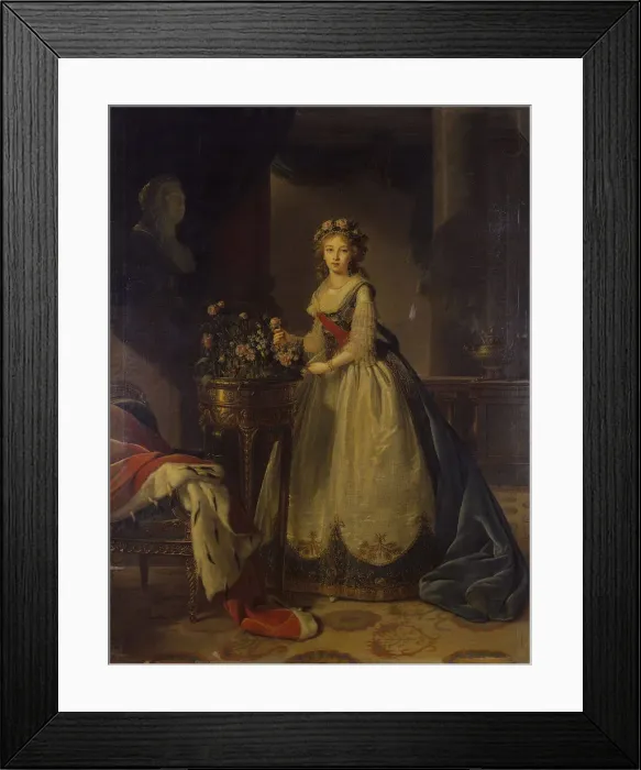 Framed Print : Portrait of Empress Elizabeth Alexeievna, Princess Louise of Baden (1779-1826), 1795. Artist: Vigee-Lebrun, Marie Louise Elisabeth (1755-1842) Framed Print : Portrait of Empress Elizabeth Alexeievna, Princess Louise of Baden (1779-1826), 1795. Artist: Vigee-Lebrun, Marie Louise Elisabeth (1755-1842)
