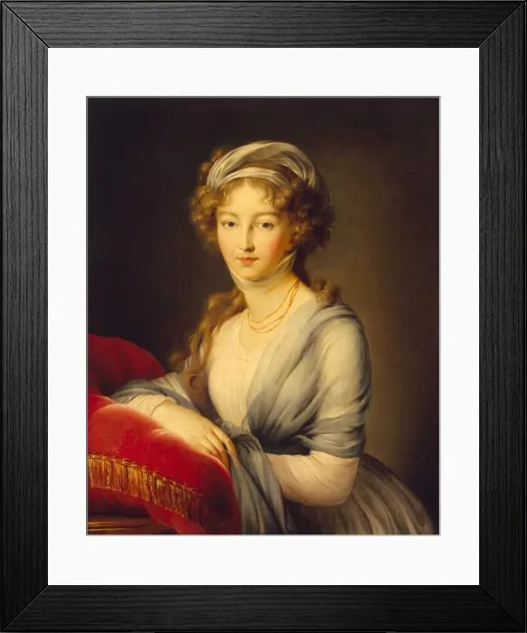 Framed Print : Portrait of Empress Elizabeth Alexeievna, Princess Louise of Baden (1779-1826), 1798. Artist: Vigee-Lebrun, Marie Louise Elisabeth (1755-1842) Framed Print : Portrait of Empress Elizabeth Alexeievna, Princess Louise of Baden (1779-1826), 1798. Artist: Vigee-Lebrun, Marie Louise Elisabeth (1755-1842)