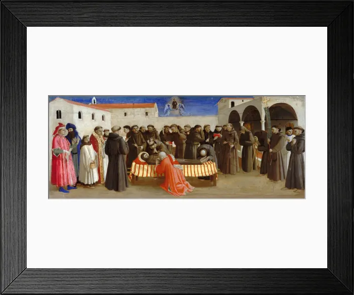 Framed Print : Lamentation over Saint Francis (Scenes from the life of Saint Francis of Assisi), ca 1429. Artist: Angelico, Fra Giovanni, da Fiesole (ca. 1400-1455) Framed Print : Lamentation over Saint Francis (Scenes from the life of Saint Francis of Assisi), ca 1429. Artist: Angelico, Fra Giovanni, da Fiesole (ca. 1400-1455)