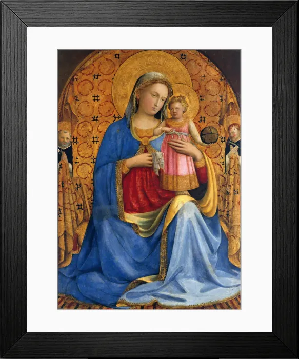 Framed Print : Madonna and Child with Saints Dominic and Peter Martyr (Madonna dell Umilita), ca. 1433. Artist: Angelico, Fra Giovanni, da Fiesole (ca. 1400-1455) Framed Print : Madonna and Child with Saints Dominic and Peter Martyr (Madonna dell Umilita), ca. 1433. Artist: Angelico, Fra Giovanni, da Fiesole (ca. 1400-1455)