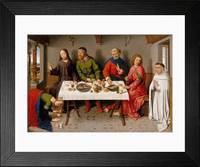 Framed Print : Christ in the House of Simon the Pharisee, c. 1450. Artist: Bouts, Dirk (1410 / 20-1475) Framed Print : Christ in the House of Simon the Pharisee, c. 1450. Artist: Bouts, Dirk (1410 / 20-1475)