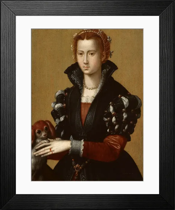 Framed Print : Portrait of Eleanor of Toledo (1522?1562), c. 1560. Artist: Allori, Alessandro (1535-1607) Framed Print : Portrait of Eleanor of Toledo (1522?1562), c. 1560. Artist: Allori, Alessandro (1535-1607)