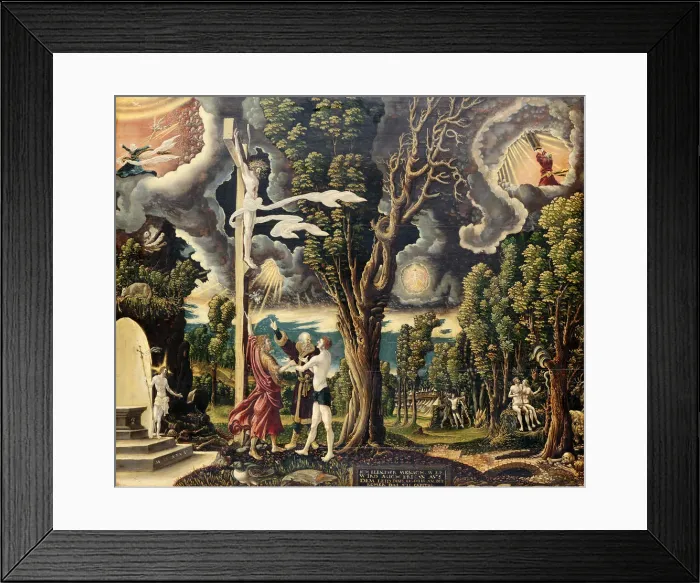Framed Print : Fall and Redemption, 1535. Artist: Lemberger, Georg (ca 1490?1500-ca 1540 / 45) Framed Print : Fall and Redemption, 1535. Artist: Lemberger, Georg (ca 1490?1500-ca 1540 / 45)
